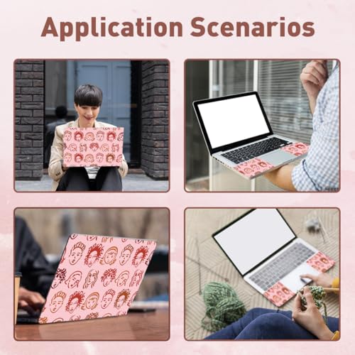 PLIGREAT 12-15 Inch Laptop Decal Sticker Skin Cover, Hand Drawn Portraits Laptop Sticker Skins Decal Universal Removable Vinyl Notebook Art Protector Netbook PC Cover Decals
