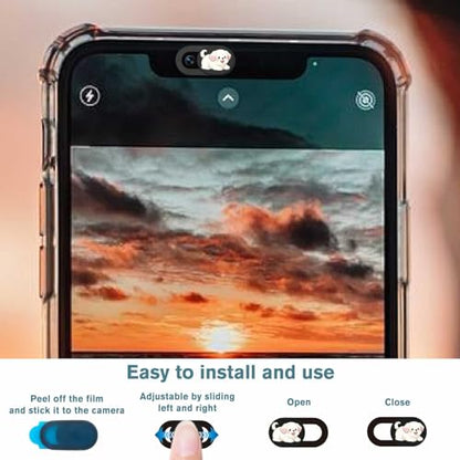 6Pcs 6 Styles Cute Laptop Camera Cover Dog Privacy Guard Accessories, 0.04 Inch Ultra Thin Webcam Cover Slide Protector Blocker for Desktop Computers Tablet Notebook Mini PC Office Use - color: Dog