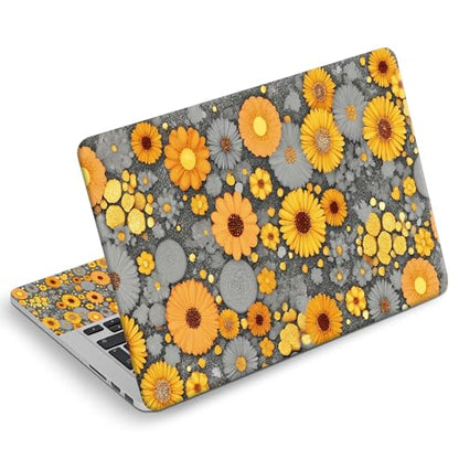 Universal Laptop Skin Sticker Decal, Compatible with MacBook HP Dell Lenovo 12"-15.6", Reusable Vinyl Notebook Cover 3PCS Set, High-Recognition Film-Yellow Daisies - color: Yellow Daisies