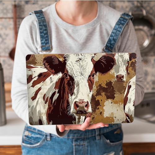 Universal Laptop Skin Sticker with 2 Wrist Pad Skins, Waterproof Scratch Resistant Vinyl Laptop Cover Decal, Cut to Fit for 11–15.6 Inch MacBook HP Dell Lenovo, Cow - color: Cow