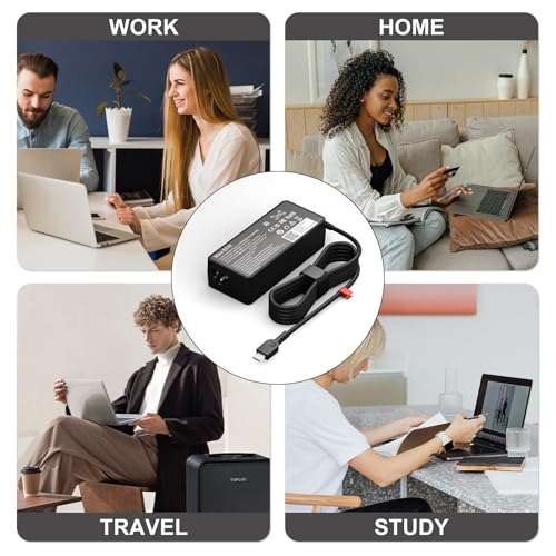 Andingker 65W USB-C Laptop Charger, Compatible with Yoga, Chromebook