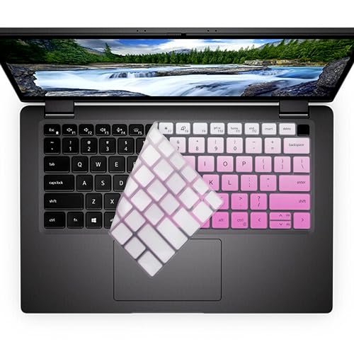 Keyboard Cover Skin for Dell Latitude 5420 5430 5431 7410 7420 7430 7440 7450 9420 9430 14", Dell Latitude 7520 9510 9520 15.6" Laptop Keyboard Protector-OmbrePurlple - color: OmbrePurlple