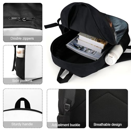 17-Inch Laptop Backpack Water-Resistant A Gorilla Daypack with Shoulder Strap Lightweight Casual Rucksack for Travel Commuter Hiking Outdoor Activities 20l Black