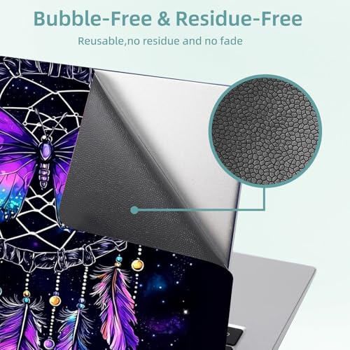Universal Laptop Skin Decal, 3-Piece Vinyl Protector for 12 13 14 15.6" Notebook, Waterproof Anti-Scratch, Easy Trim & Bubble-Free Finish, Butterfly with Wings is Flying - color: Butterfly with Wings is Flying