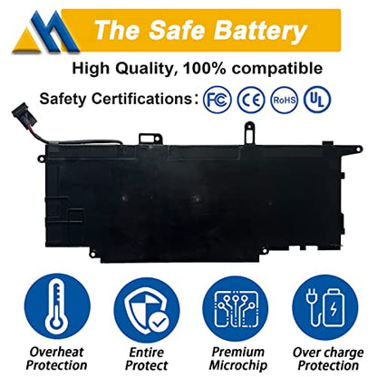 NF2MW Laptop Battery Replacement for Latitude 7400 2-in-1 Latitude 9410 2-in-1 Series Notebook P110G P110G001 7146W 085XM8 08W3YY 0C76H7 C76H7 CHWV6 0G8F6M GJD1V 2K0CK 7.6V 52Wh 6500mAh 4-Cell - size: 9.84*3.38*0.22 inch NF2MW