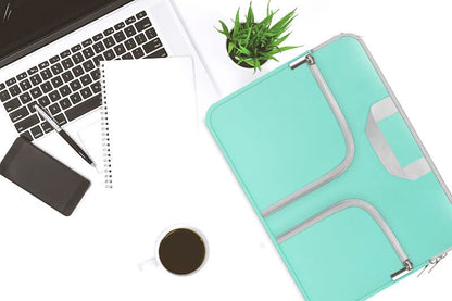 HESTECH Chromebook Case 13.3"-14inch Laptop Case Neoprene Sleeve with Handle Zipper Pocket for MacBook Pro/Air Acer ASUS Lenovo HP Dell Samsung Microsoft, Mint Green - size: 13"-13.3-13.5 Inch