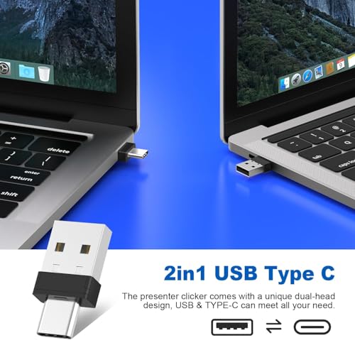 QUI Presenter Clicker USB A&C Bundle | Pen-Shaped Black & Remote-Shaped Black