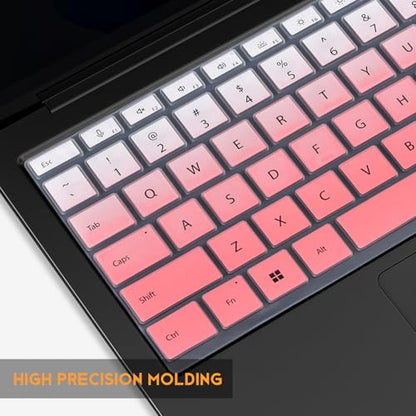 Keyboard Cover for 2026 2024 Microsoft Surface Laptop 8/7(7th Edition) 13.8 & 15 inch, Surface Laptop Accessories Ultra Thin Keyboard Protective Skin -Ombre Pink - color: Ombre Pink