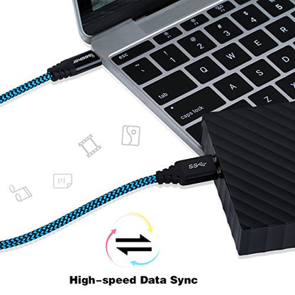 iSeekerKit Type C to Micro B Cable, USB 3.0 USB-C to Micro USB 1Ft Charge & Data Sync Cable Compatible for Samsung Galaxy S5/ Note 3, Toshiba Canvio, WD External Hard Drive | Charge Data Sync Cable Compatible for Samsung Galaxy S5 Note 3, Toshiba Canvio,