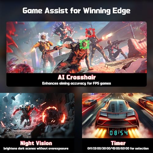 27 Inch 280Hz 240Hz Curved Gaming Monitor WQHD Curved Monitor | 2×HDMI 2.1, 1×DP1.4, Fast VA 1ms 134% sRGB 1500R AI Crosshair PIP/PBP (G27F1Q Pro, One HDMI 2.1 Cable Included) - size: 27 Inch