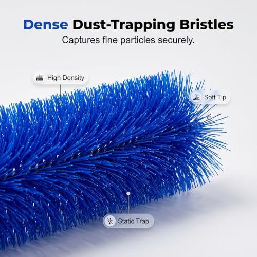 Fan Cleaning Brush, 2026 New Bendable Microfiber Head Dusting Brushes, Reusable Fan Cleaner Brush Dust Remover for Electric Fans, Air Conditioning, Car Vents and Blind，Blue：48cm - color: Blue, size: 48cm