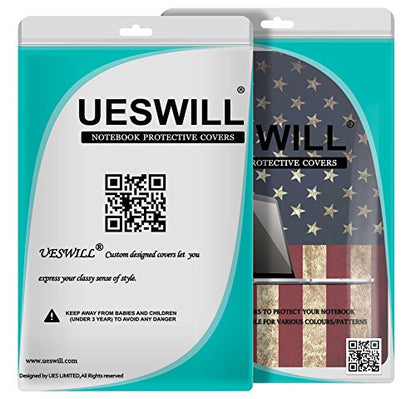 UESWILL Rubberized Unique Pattern Solid Hard Shell Case Cover Compatible with MacBook Air 11 inch (Models: A1370/A1465) + Microfibre Cleaning Cloth,US Flag - color: Pattern-us Flag, size: MacBook Air 11"
