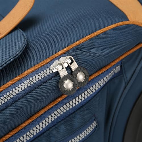 Rolling Laptop Bag with Quiet Wheels for 15.6 Inch Laptop, 6inch Large Wheel Roller Bag,Backpack with Wheels, Wheeled Computer Bag, T5- Blue - color: T5- Blue