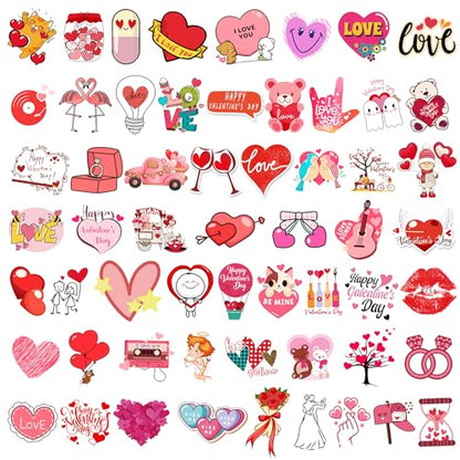 XZENTIRA, 103 Pcs Valentines Day Stickers, Love Stickers, Waterproof Vinyl for Water Bottle, Laptop, Gifts, Skateboard, Valentine's Day Wall, Window Decorations, Party Decorations - style: Valentine's Day