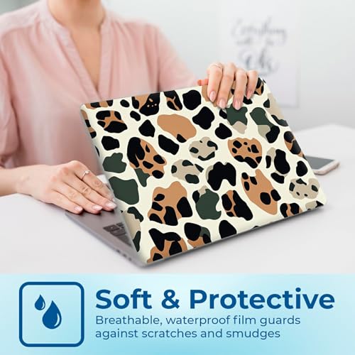 Reusable Universal Laptop Skin Sticker, Cut to Fit for 11.6–15.6 Inch Laptops, Waterproof Protective Film, No-Residue - Leopard Print - color: Leopard Print