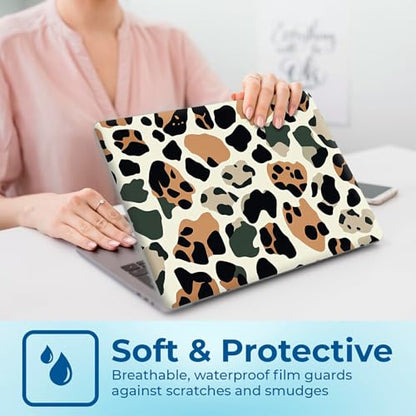 Reusable Universal Laptop Skin Sticker, Cut to Fit for 11.6–15.6 Inch Laptops, Waterproof Protective Film, No-Residue - Leopard Print - color: Leopard Print