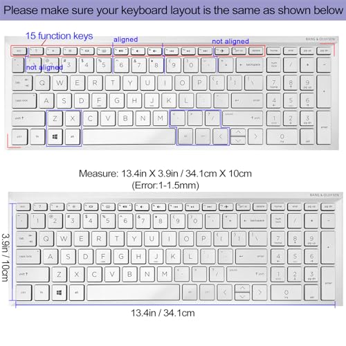 Cute Keyboard Cover for 15.6’’ HP Laptop 15-dw 15-dy 15-ef 15-da/db/bs 15-dy5033dx 15-dw0083wm 15-ef2126wm 15-da0014dx, Envy x360 15m-dr/ds 17-bs/bw, Pavilion 15-cs/cc, Cute Bunny - color: Cute Bunny