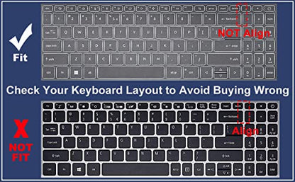 Keyboard Cover for 15.6" Acer Aspire Vero 15AV15-53P-52PG, Aspire 15 A15-41M/51M/61M, Aspire 5 A515-57 A515-57G A515-57-53T2/56UV/51WN/73L5/75RH 15.6 (Not Fit The Older Aspire AV15-51 A515-46~A515-56) - color: Ombremint