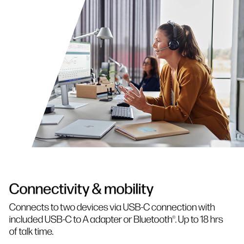 Poly Voyager Focus 2 USB-C-C Headset USB-C/A Adapter Charging Stand (A58JDAA)