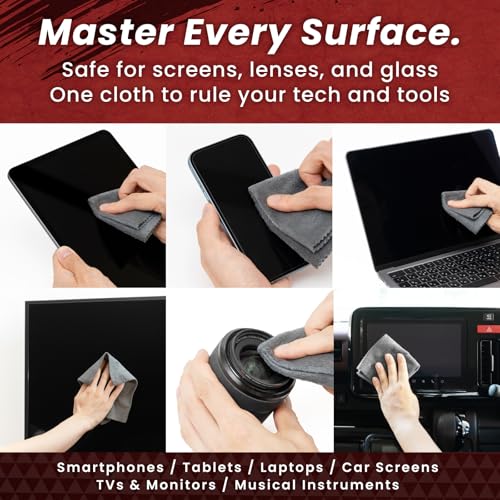 BELLEMOND「Samurai Cloth」Japanese Microfiber Cleaning Cloth | Washable, Reusable, Lint Free Cloth for Phones, Laptops, Lenses, Screens & Electronics | Made in Japan | Small - size: Small: 6” × 6”