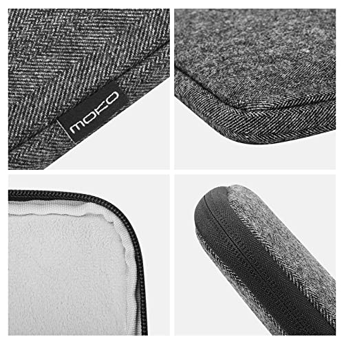 MoKo 9-11 Inch Tablet Sleeve Bag | Fits iPad Air 5 10.9-inch, iPad Pro 11 M2, iPad 10th 10.9, iPad 9/8/7th 10.2 and Tab S8/S9 11-inch, Black & Gray - color: Black & Gray, size: 9-11 inch