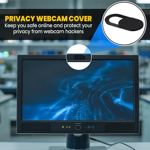 Ultra-Slim Laptop Camera Cover Slide | 0.03 Inch Thick | Upholds Digital Privacy | Compatible with Mobiles, Tablets, Desktops & Laptops | Classic Black - 3 Pack - style: Classic Black - 3 Pack