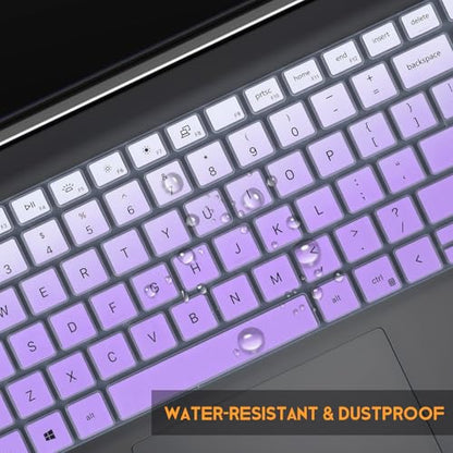 Keyboard Cover for 2026 2025 Dell 15 Laptop DC15250 DC15255 15.6, 2024 2023 15.6 Dell Inspiron 15 3510 3511 3520 3530 3535 5510 5515 5518, Inspiron 16 5640 5645 Skin, Ombre Purple - color: Ombre Purple