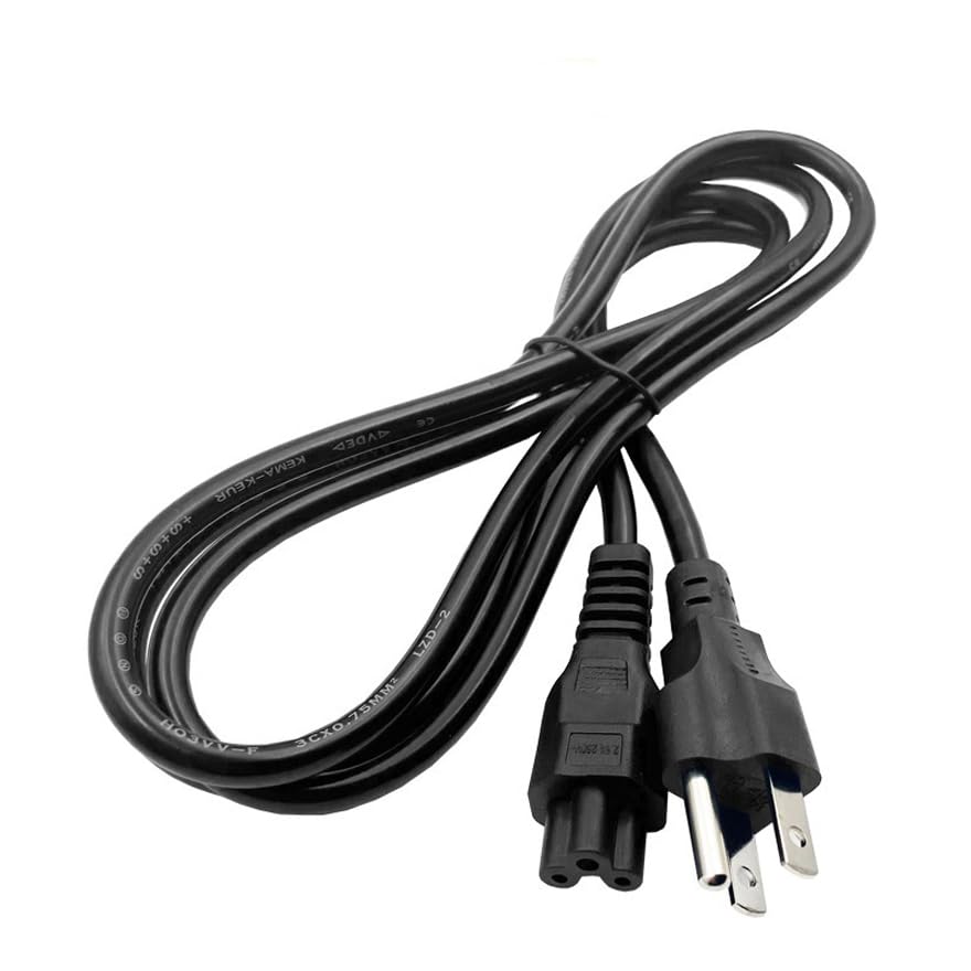 2 Pack Laptop Power Cord Replacement Universal 3 Prong AC Power Cable for Dell HP Acer Asus Lenovo IBM Sony Fujitsu Gateway Ultrabook Chromebook Notebook AC Adapter Laptop Charger