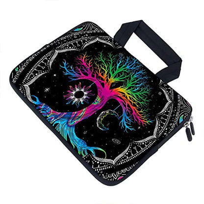 AMARY14 15 15.4 15.6 inch Laptop Handle Bag Computer Protect Case Pouch Holder Notebook Sleeve Neoprene Cover (Colorful tree) - color: Colorful Tree