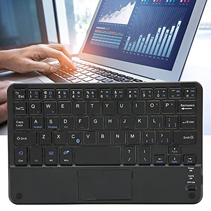 Wireless BT Keyboard, 7in Ultraslim Portable Aluminum Alloy Keyboard with Touchpad for