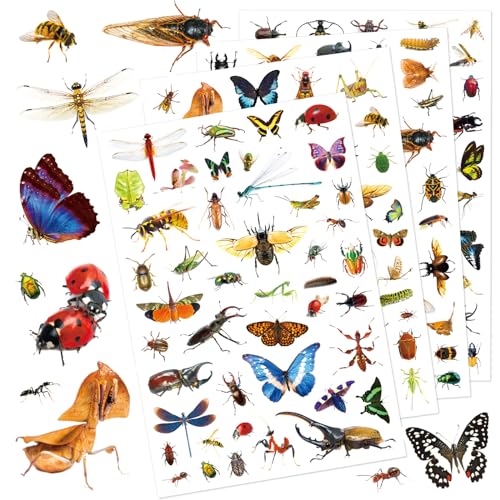 Insect Animals Stickers 840 Count Insect Bug Butterfly Animal Stickers Party Favors Gifts Sticky Decor for Scrapbook Calendar Planner Gift Wrap Decor - color: Insect