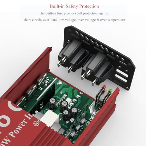 Pro Chaser 400W Power Inverters for Vehicles DC 12v to AC 110v Car Inverter | Car Converter, 6.2A Dual USB Charging Ports, Dual AC Adapter for Laptops Air Compressor