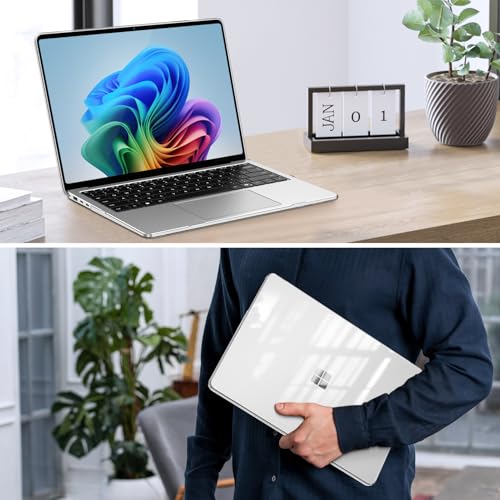 Fintie Case for 13.8 Inch Surface Laptop 8 2026 / Surface Laptop 7 2024 | Hard Shell, Slim Fit, Crystal Clear - color: Crystal Clear