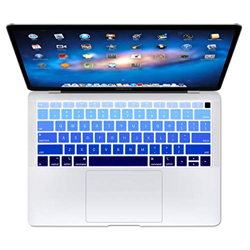 Se7enline for MacBook Pro 13/16 inch Keyboard Cover 2019-2026,Aqua Green | Silicone Waterproof Dustproof Durable Washable Laptop Accessories US Layout 2023 2022 2021 2020 2019 2018,Blue - color: Gradient Blue