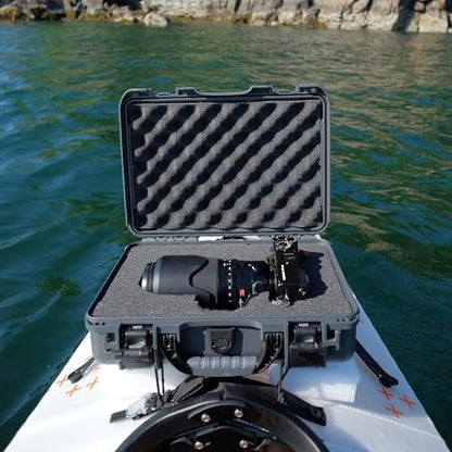 NANUK 910 Hard Case with Customizable Cubed Foam, IP67 Waterproof, Dustproof and Impact Resistant, 14.3” x 11.1” x 4.7”, Rugged Construction for Ultimate Protection, Made in Canada – Black - color: Black, style: Cubed Foam