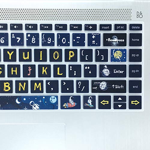 Keyboard Cover for HP 14" Laptop 2020 2019 2018,HP Pavilion x360 14M-BA 14M-CD 14M-DH 14-BA 14-BF 14-cm 14-CF 14-DF 14-DK 14-DS 14-DQ Series 14 Inch Protective Skin,Space Man - color: Space Man