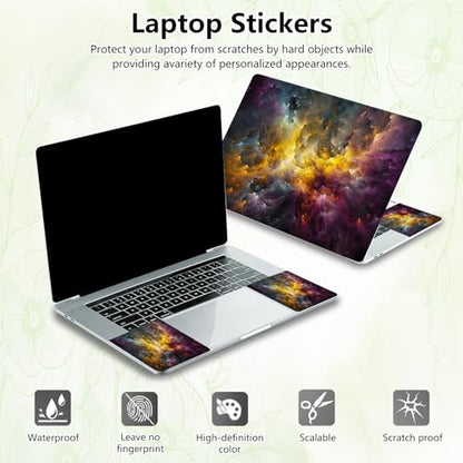 Laptop Skin Sticker Decal, Universal Reusable Vinyl Laptop Cover for 12" 13" 13.3" 14" 15" 15.4" 15.6" Notebook PC, Waterproof Scratch-Resistant with 2 Wrist Pads, Easy to Apply & Remove,Galaxy Art - color: Galaxy Art