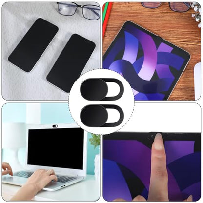 60 Pcs Camera Cover Laptop,Ultra Thin Front Camera Cover for Phone, Strong Adhensive Webcam Covers Slide Slide, Phones Cameras Covers, Black ABS Material, Protect Privacy & Security