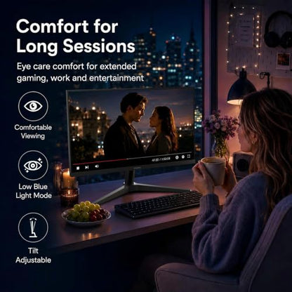 KOORUI 24 Inch Gaming Monitor, 180Hz FHD 1080P VA Display with 3000:1 Contrast, Eye Care, HDMI & VGA, VESA 100x100mm Mountable for Dorm Room, Dual-Screen Setup, PC and Console Gaming - size: 24"/FHD/180Hz