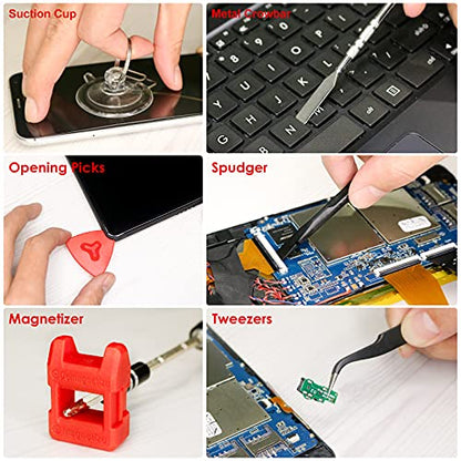 STREBITO Screwdriver Sets 142-Piece Electronics Precision Screwdriver with 120 Bits Magnetic Repair Tool Kit for iPhone, MacBook, Coumputer, Laptop, Tablet, PS4, Xbox, Nintendo, Eyeglasses, Jewelers | 120 Bits Magnetic Repair Tool Kit for iPhone, MacBook,