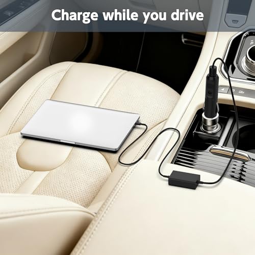 100W USB C Laptop Car Charger Compatible with Dell Latitude/XPS/Precision,MacBook Pro/Air,Car Laptop Power Adapter