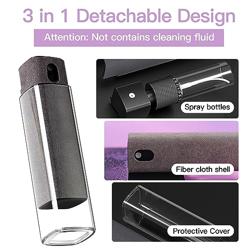 CUIUD Screen Cleaner Kit, Two in One Screen Cleaner Spray and Wipe, Touchscreen Mist Cleaner Spray Bottle for Phone/Laptop/Tablet/TV/Monitor/Car Screens(Grey) - color: Grey