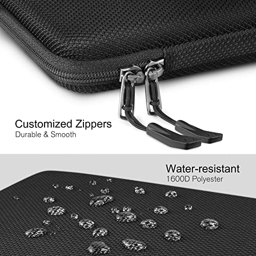 FINPAC 14-inch Hard Laptop Sleeve Case Black + Travel Electronic Bag