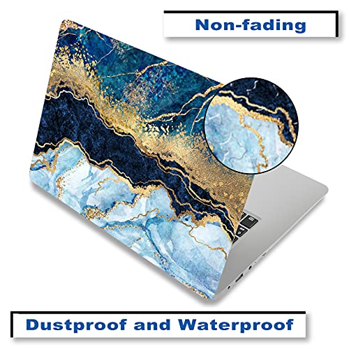 Laptop Skin Sticker Decal, 12" 13" 13.3" 14" 15" 15.4" 15.6 inch Laptop Universal Netbook PC Notebook Vinyl Reusable Skin Sticker Cover Art Case Protector Personalized, Blue Marble - color: Blue Marble