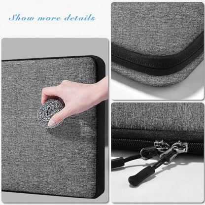 Hseok Laptop Case 13.3 14 inch Sleeve, Rainproof & Shockproof Carrying Case Compatible with MacBook Pro/Neo 14 M5/M4/M3/M2/M1,13.3 MacBook Air/Pro,XPS 14 and Most 13"-14" Notebook Tablet,Gray-Black - color: Dark Gray-black
