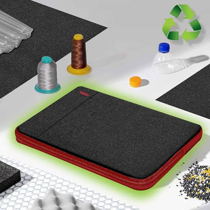 Hseok Laptop Case 13.3 14 inch Sleeve with Additional Case Compatible with MacBook Pro/Neo 14 inch M5/M4/M3/M2/M1 All Model of 13.3 Inch Mac Air/Pro, XPS 13 14 and More 13.3"-14" Notebooks,Bk-red - color: Black-red