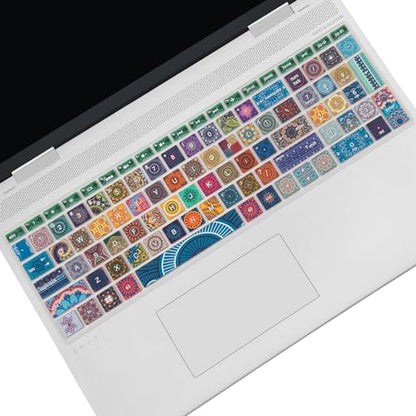 Keyboard Cover for HP Envy x360 15m-bp/bq /2020 2019 HP Pavilion 15/ HP Pavilion x360 15.6” Series/HP Envy 17 17.3" Series/HP Laptop 15t 17t 17-ca0011nr 17-by0040nr, Bohemian - color: Bohemian