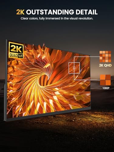 UPERFECT 24.5" 2K 165Hz Portable Monitor, QHD IPS Gaming Display | 500 Nits, 0.1ms Response, FreeSync, HDR, VESA Support, Stand Included, USB-C & Mini HDMI Screen for Laptop & Gaming - size: 24.5"