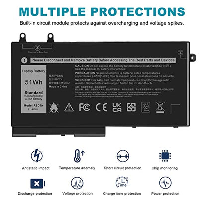 R8D7N 4GVMP 1V1XF Laptop Battery Compatible with Dell Precision 3540 M3550 Latitude 5400 5410 5500 5510 Inspiron 7590/7591/7791 2-in-1 Series P80F P80F001 P84F H82T6 0C5GV2 W8GMW 0W8GMW 0R8D7N - size: 7.13*3.78*0.28inch R8D7N