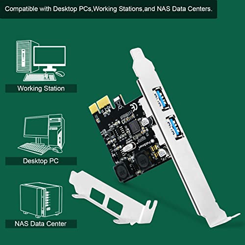 2-Ports Superspeed 5Gbps USB 3.0 PCI Express Expansion Card for Windows, MAC OS X and Linux Desktop PCs, Built in Self-Powered Technology, No Need Additional Power Supply (FS-U2S-Pro) - style: FS-U2S-Pro